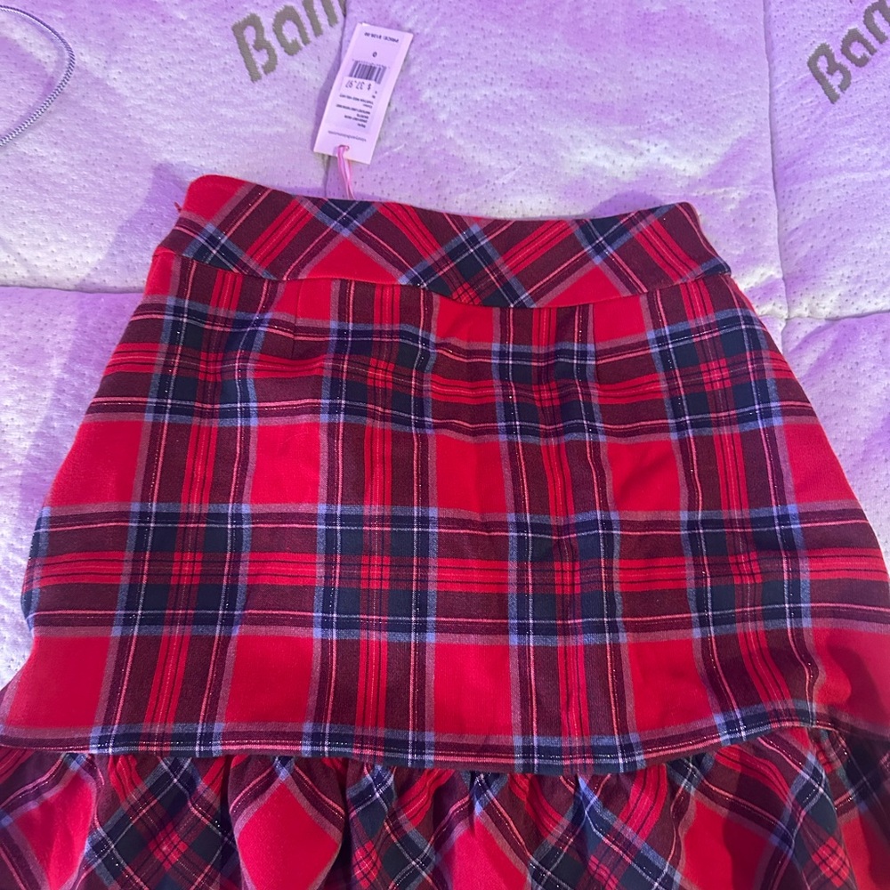 Vineyard Vines Red Plaid Mini Skirt